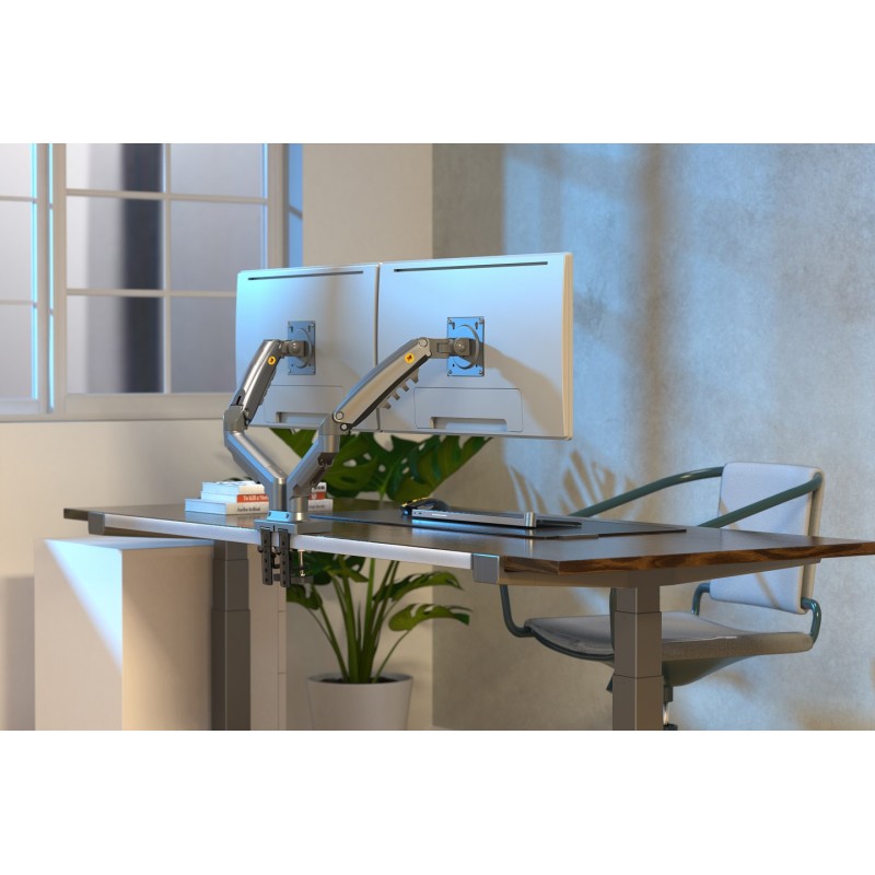NBMounts Dual Arm Gas Desk Monitor Mount - F160 - updated version — Buy in Cyprus with Fast Delivery