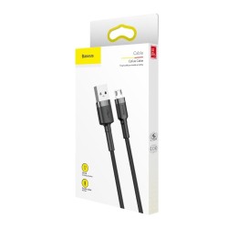 Baseus Cafule Braided MicroUSB Cable - 2.4A - 1.0 m - Gray — Buy in Cyprus with Fast Delivery