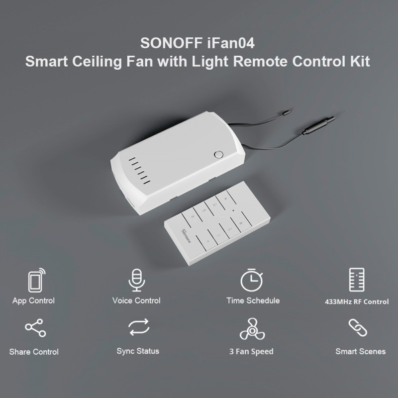 Sonoff WiFi Smart Ceiling Fan-Light Controller - IFAN04 - 3A — Buy in Cyprus with Fast Delivery
