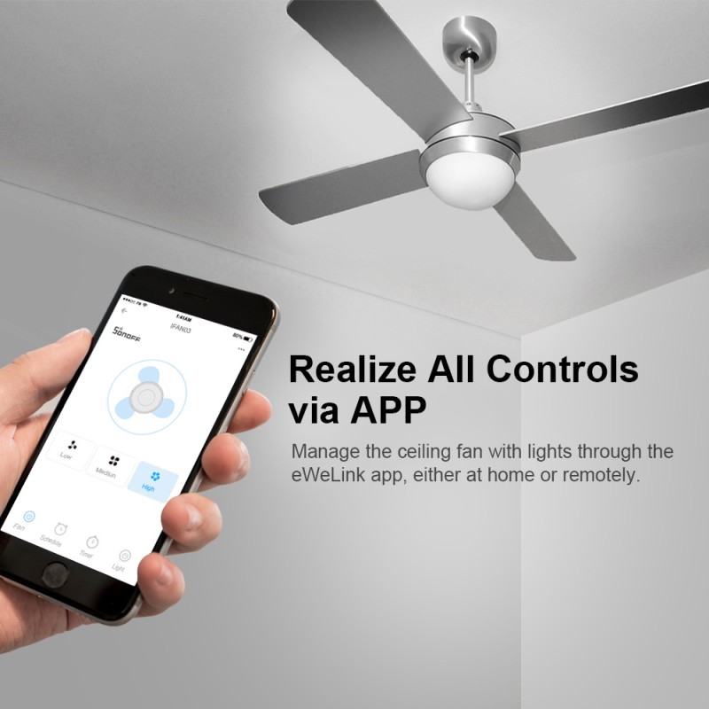 Sonoff WiFi Smart Ceiling Fan-Light Controller - IFAN04 - 3A — Buy in Cyprus with Fast Delivery