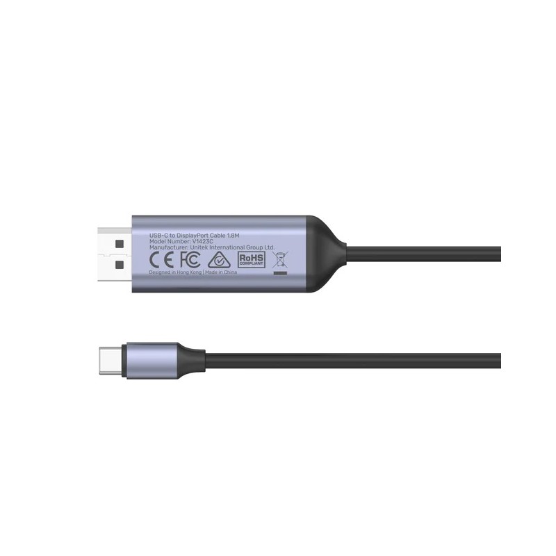 Unitek Converter - V1423C - USB-C to DP1.4 Cable 8K60Hz 1.8m — Buy in Cyprus with Fast Delivery