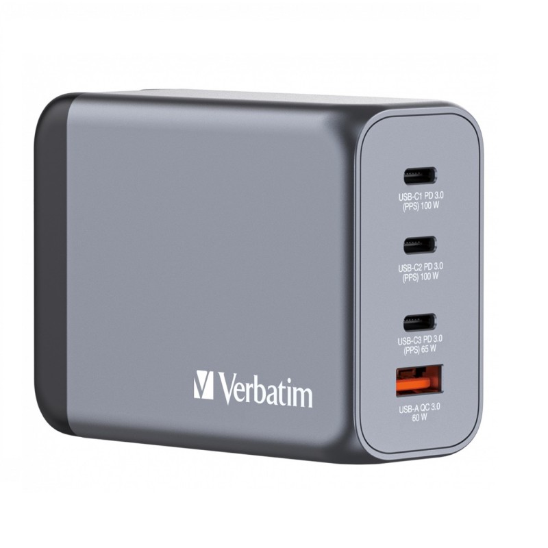 Verbatim GaN Charger 4 Port 200W USB A C - GNC-200 - (EU UK US) — Buy in Cyprus with Fast Delivery