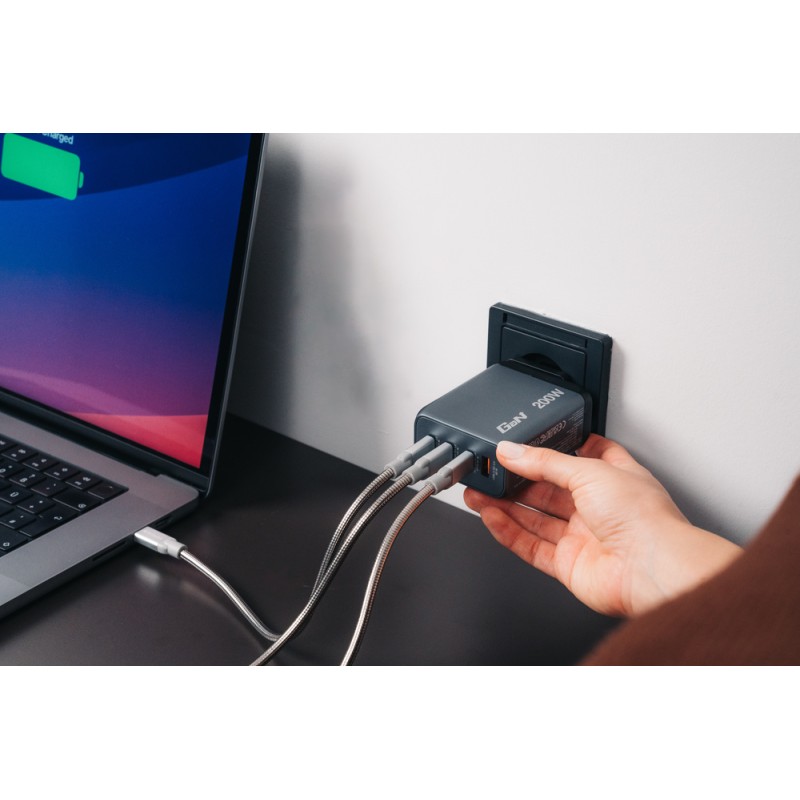 Verbatim GaN Charger 4 Port 200W USB A C - GNC-200 - (EU UK US) — Buy in Cyprus with Fast Delivery