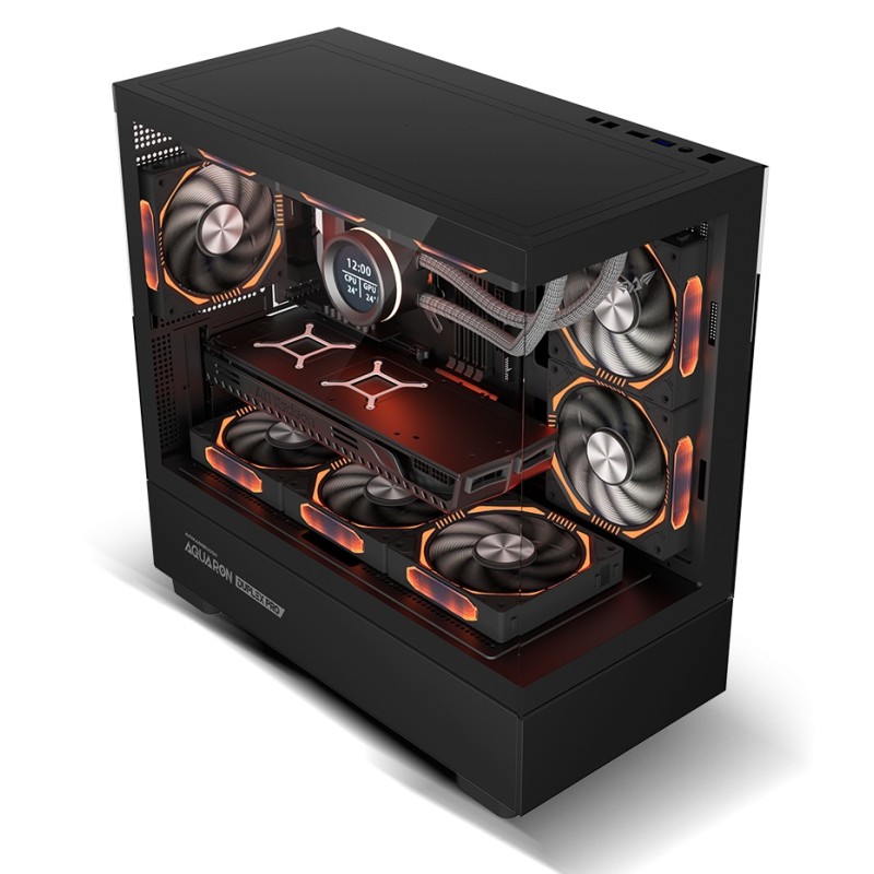 Armaggeddon Gaming Case - M-ATX AQUARON DUPLEX PRO Black (420mm VGA) — Buy in Cyprus with Fast Delivery