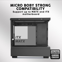 Armaggeddon Gaming Case - M-ATX AQUARON DUPLEX PRO Black (420mm VGA) — Buy in Cyprus with Fast Delivery