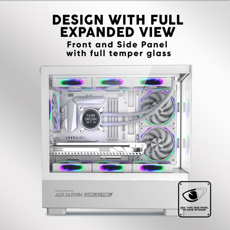 Armaggeddon Gaming Case - M-ATX AQUARON DUPLEX PRO Black (420mm VGA) — Buy in Cyprus with Fast Delivery