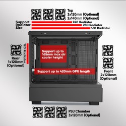 Armaggeddon Gaming Case - M-ATX AQUARON DUPLEX PRO Black (420mm VGA) — Buy in Cyprus with Fast Delivery