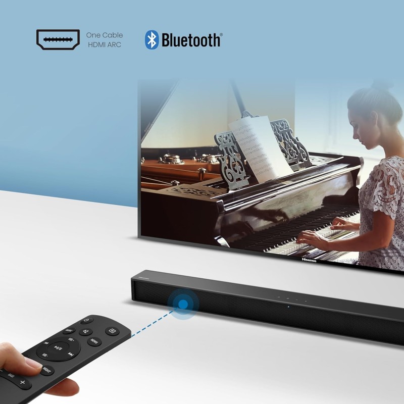 Hisense Soundbar - HS205G - Dolby-DTS Virtual X Soundbar 120W BT-USB-HDMI — Buy in Cyprus with Fast Delivery