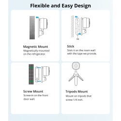 Sonoff Smart WiFi IP Security Camera - CAM-Slim - includes 4 mounting methods: magnetic, stick, tripod and screw-in