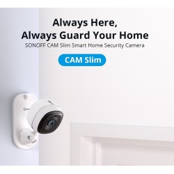 Sonoff Smart WiFi IP Security Camera - CAM-Slim - includes 4 mounting methods: magnetic, stick, tripod and screw-in