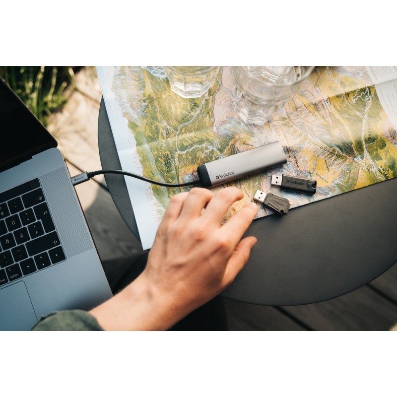 Verbatim USB Drive - 3.2 Pinstripe 256GB Black — Buy in Cyprus with Fast Delivery