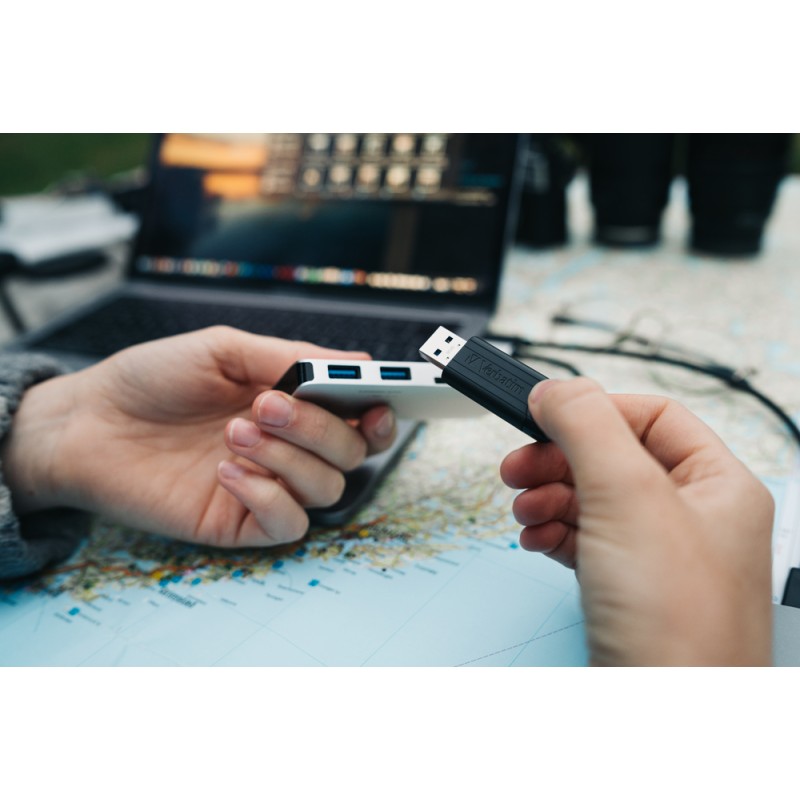 Verbatim USB Drive - 3.2 Pinstripe 256GB Black — Buy in Cyprus with Fast Delivery