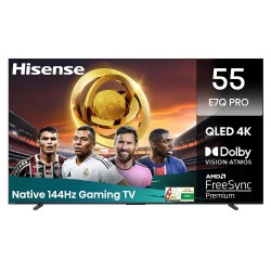 Hisense TV - 55E7Q PRO - 55'' 4K Smart QLED TV 144 Hz — Buy in Cyprus with Fast Delivery