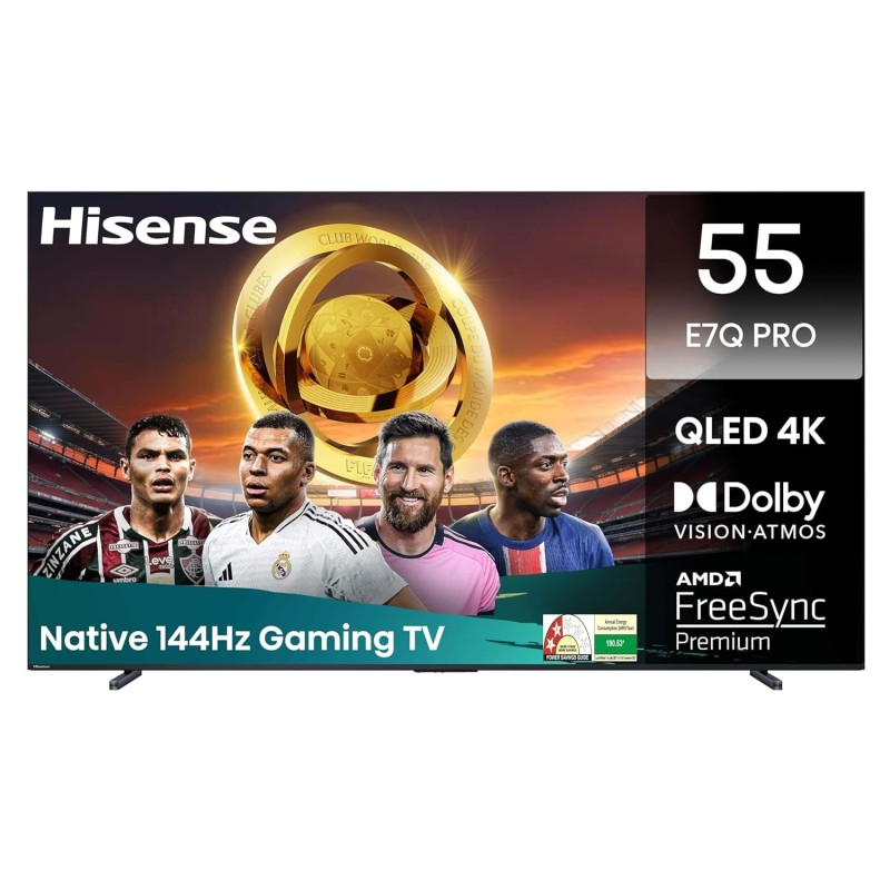 Hisense TV - 55E7Q PRO - 55'' 4K Smart QLED TV 144 Hz — Buy in Cyprus with Fast Delivery