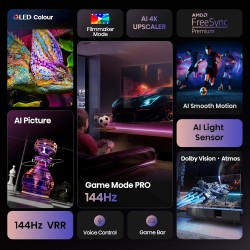 Hisense TV - 55E7Q PRO - 55'' 4K Smart QLED TV 144 Hz — Buy in Cyprus with Fast Delivery