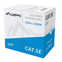 Lanberg CAT5E UTP CCA Cable - LCU5-10CC - CAT5E UTP CCA Cable 305m Grey — Buy in Cyprus with Fast Delivery