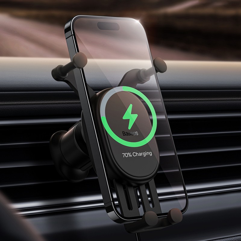 Baseus 15W Wireless AirVent Car Charger & Mount - SUWX030001 - AirVent — Buy in Cyprus with Fast Delivery