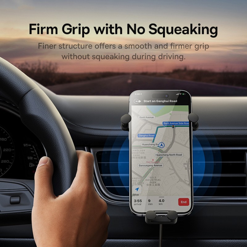 Baseus 15W Wireless AirVent Car Charger & Mount - SUWX030001 - AirVent — Buy in Cyprus with Fast Delivery