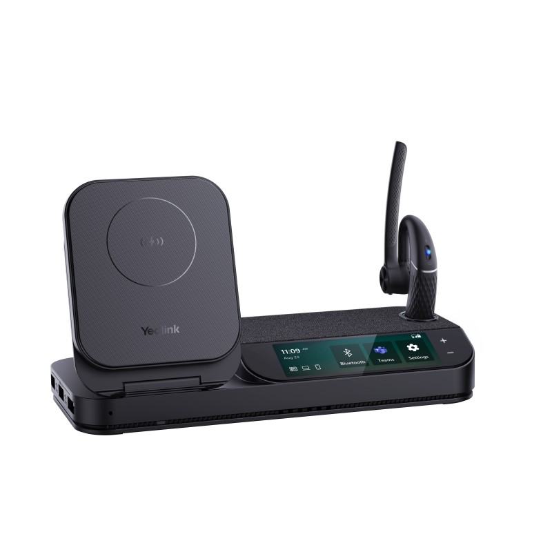 Yealink Headset - BH71 - Wireless Bluetooth 4-Mic NC with Speakerphone & Wireless Charger Workstation Teams