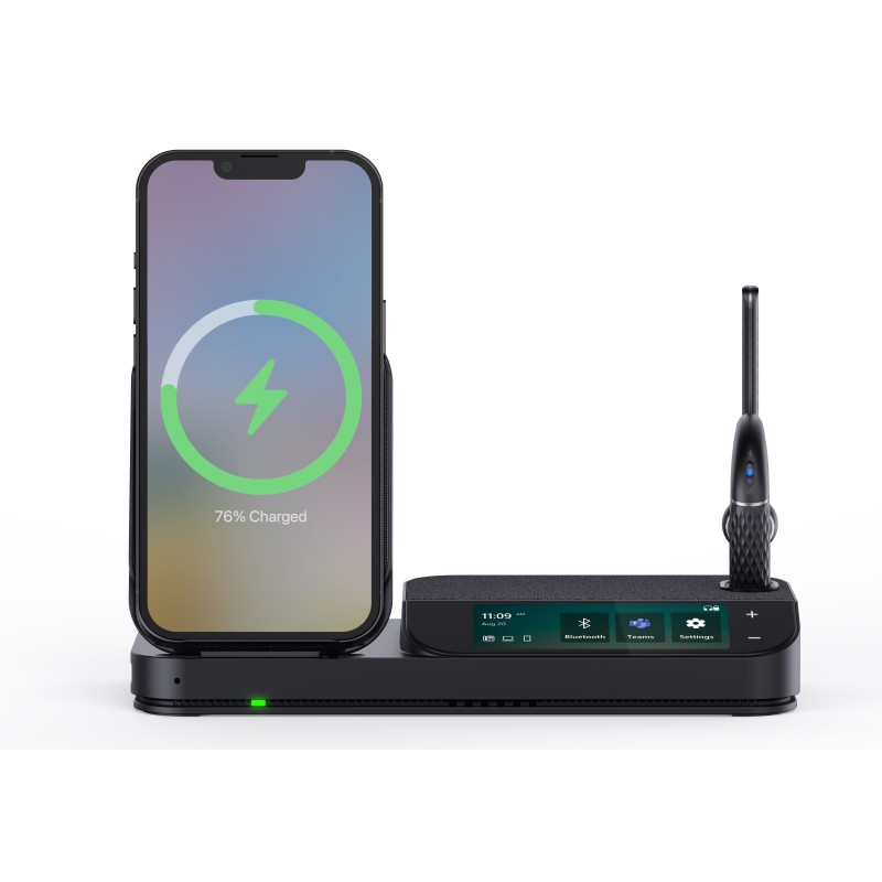 Yealink Headset - BH71 - Wireless Bluetooth 4-Mic NC with Speakerphone & Wireless Charger Workstation Teams