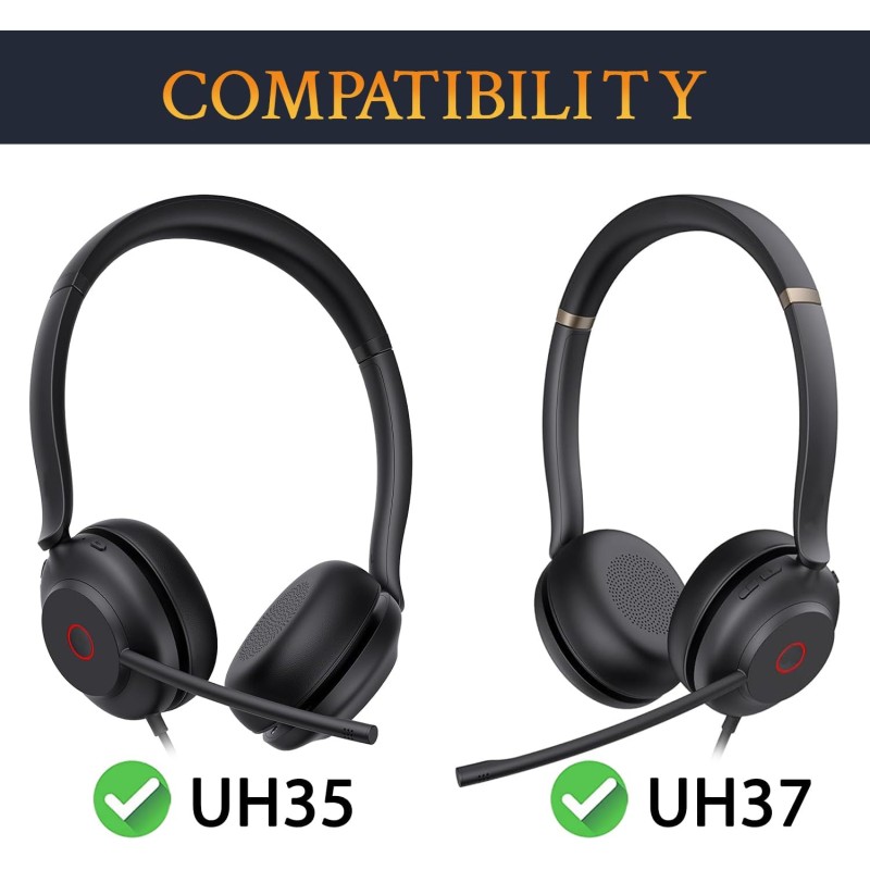Yealink Headset Leather Ear Cushion - UH35 UH37 - for UH35 UH37 (1 Pair) — Buy in Cyprus with Fast Delivery