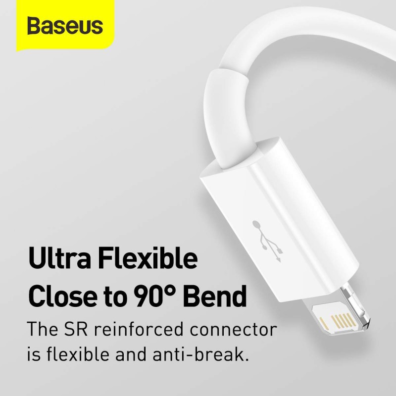 Baseus Cable Superior Series - 3-in-1 1.5m White — Buy in Cyprus with Fast Delivery