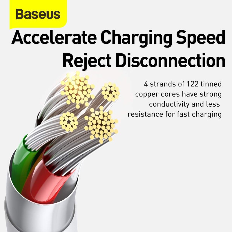 Baseus Cable Superior Series - 3-in-1 1.5m White — Buy in Cyprus with Fast Delivery