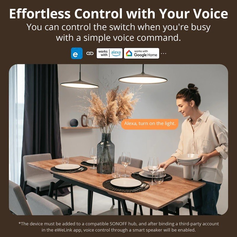 Sonoff Zigbee WiFi Smart Wall Mechanical Switch (No neutral) 1-Button White - M5 - No neutral, 1-Button White