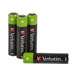 Verbatim Rechargeable AAA Batteries 950mAh - (4pcs) — Buy in Cyprus with Fast Delivery