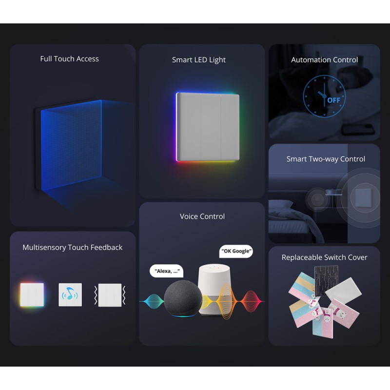 Sonoff Smart Wall Touch Switch - T53C-WiFi - 3-Button White — Buy in Cyprus with Fast Delivery