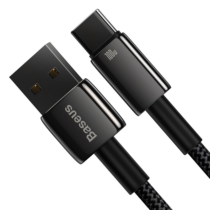 Baseus Cable - USB-C to USB-A Tungsten Gold 100W 2.0m Blk — Buy in Cyprus with Fast Delivery