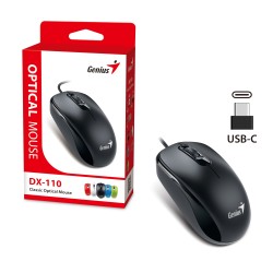Genius Mouse - DX-110 - Wired USB-C Black — Buy in Cyprus with Fast Delivery