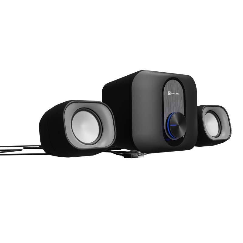 Natec PC Speakers - PUG - 2.1 USB Powered 3.5mm 11W RMS Black — Buy in Cyprus with Fast Delivery