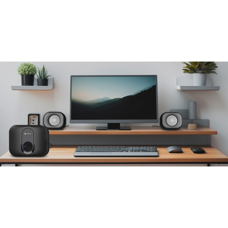 Natec PC Speakers - PUG - 2.1 USB Powered 3.5mm 11W RMS Black — Buy in Cyprus with Fast Delivery