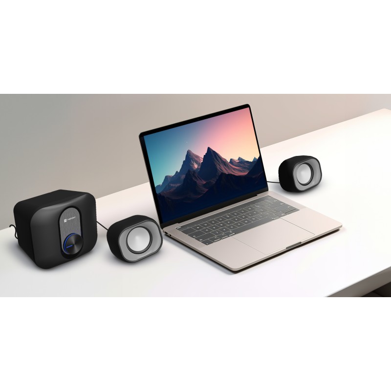 Natec PC Speakers - PUG - 2.1 USB Powered 3.5mm 11W RMS Black — Buy in Cyprus with Fast Delivery