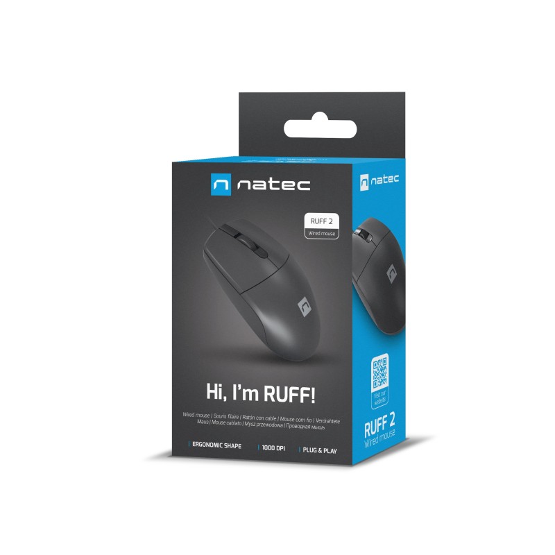 Natec Wired Optical Mouse - RUFF 2 - 1000dpi — Buy in Cyprus with Fast Delivery
