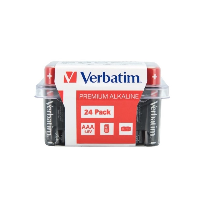 Verbatim Alkaline AAA 24pcs Batteries - Box — Buy in Cyprus with Fast Delivery