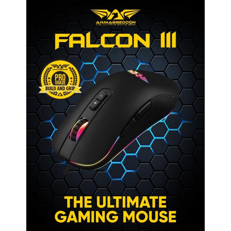 Armaggeddon Pro-Gaming Mouse - Falcon 3 - Pro-Gaming Mouse 10000CPI Macroable RGB — Buy in Cyprus with Fast Delivery