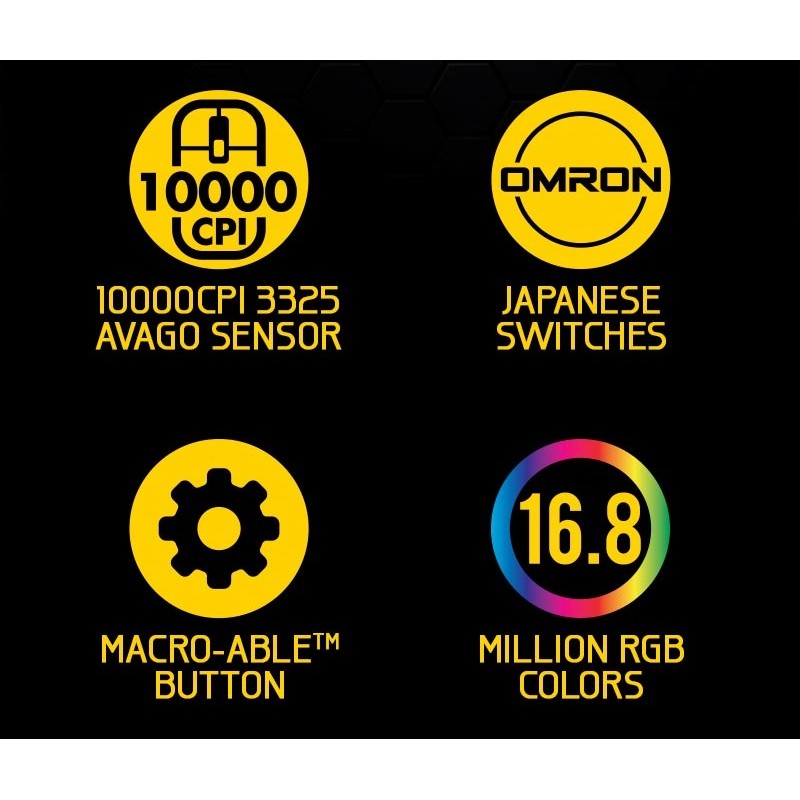 Armaggeddon Pro-Gaming Mouse - Falcon 3 - Pro-Gaming Mouse 10000CPI Macroable RGB — Buy in Cyprus with Fast Delivery