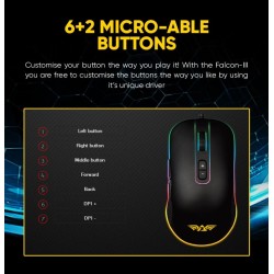 Armaggeddon Pro-Gaming Mouse - Falcon 3 - Pro-Gaming Mouse 10000CPI Macroable RGB — Buy in Cyprus with Fast Delivery
