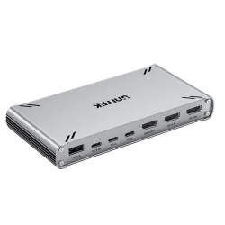 Unitek KVM HDMI Switch USB-C 10Gbps Split-Screen 5-Port Hub - D1118A - KVM HDMI Switch USB-C 10Gbps Split-Screen 5-Port Hub