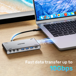 Unitek KVM HDMI Switch USB-C 10Gbps Split-Screen 5-Port Hub - D1118A - KVM HDMI Switch USB-C 10Gbps Split-Screen 5-Port Hub