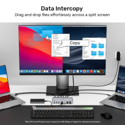 Unitek KVM HDMI Switch USB-C 10Gbps Split-Screen 5-Port Hub - D1118A - KVM HDMI Switch USB-C 10Gbps Split-Screen 5-Port Hub