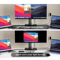 Unitek KVM HDMI Switch USB-C 10Gbps Split-Screen 5-Port Hub - D1118A - KVM HDMI Switch USB-C 10Gbps Split-Screen 5-Port Hub