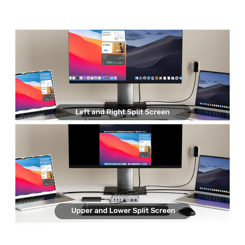 Unitek KVM HDMI Switch USB-C 10Gbps Split-Screen 5-Port Hub - D1118A - KVM HDMI Switch USB-C 10Gbps Split-Screen 5-Port Hub