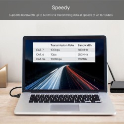 Unitek Ethernet Cable - C1811EBK - CAT7 SSTP Pure Copper Ethernet Cable 3.0m Black — Buy in Cyprus with Fast Delivery