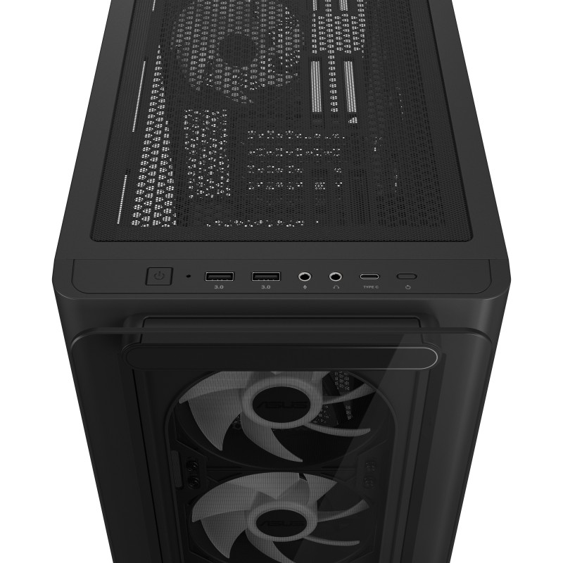 ASUS PC Case mATX Tempered Glass 4xARGB Fans - A23 PLUS - Black — Buy in Cyprus with Fast Delivery