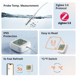 Sonoff Zigbee Smart Temperature Sensor - SNZB-02LD - IP65 for Outdoor with Water Probe — Buy in Cyprus with Fast Delivery