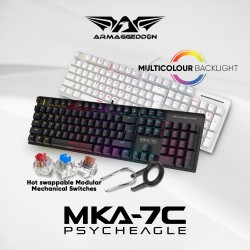 Armaggeddon - MKA-7C - Black Mechanical Gaming Keyboard 104 Clicky Blue Keys — Buy in Cyprus with Fast Delivery