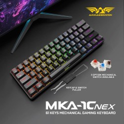 Armaggeddon Black Mechanical Gaming Keyboard - MKA-1C NEX - 61 Clicky Blue Keys — Buy in Cyprus with Fast Delivery
